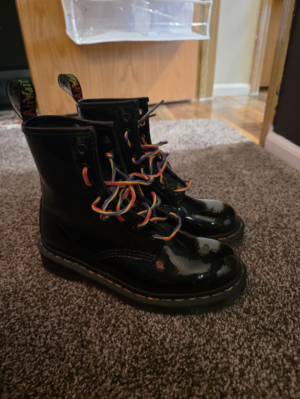 Holo Rainbow Dr Martens